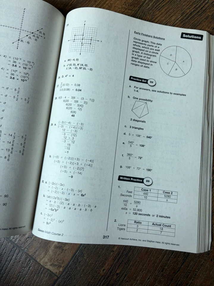 Saxon Math Course 2 Solutions Manual Paperback by Stephen Hake - Image 4 of 4
