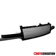 Fit 1999-2002 Chevy Silverado 2000-2006 Tahoe Glossy Black Mesh Hood Grille