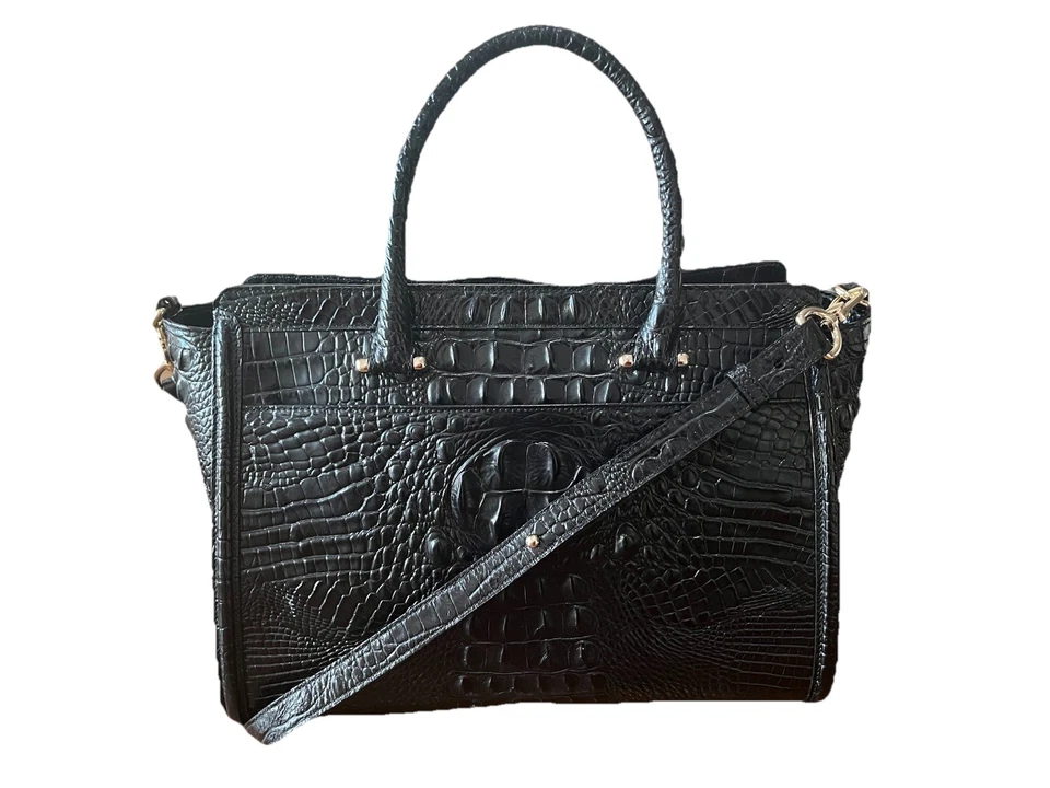 Bolso de mano BRAHMIN Harper bolso de hombro negro Melbourne cuero genuino Foto 3 de 4