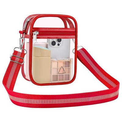 Clear Bag for Stadium Events Clear Handbag with Adjustable Detachable Strap C...