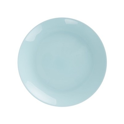 Deep Plates 6x 20cm Light Blue/Turquoise, Glass, Microwave, Dishwasher