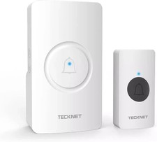 TECKNET Wireless Doorbell, Door Bells Cordless Plug in IP65 Waterproof Doorbell