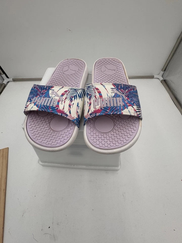 Zapatillas deportivas PUMA talla 7 diseño hojas tropicales lavanda púrpura Foto 2 de 4