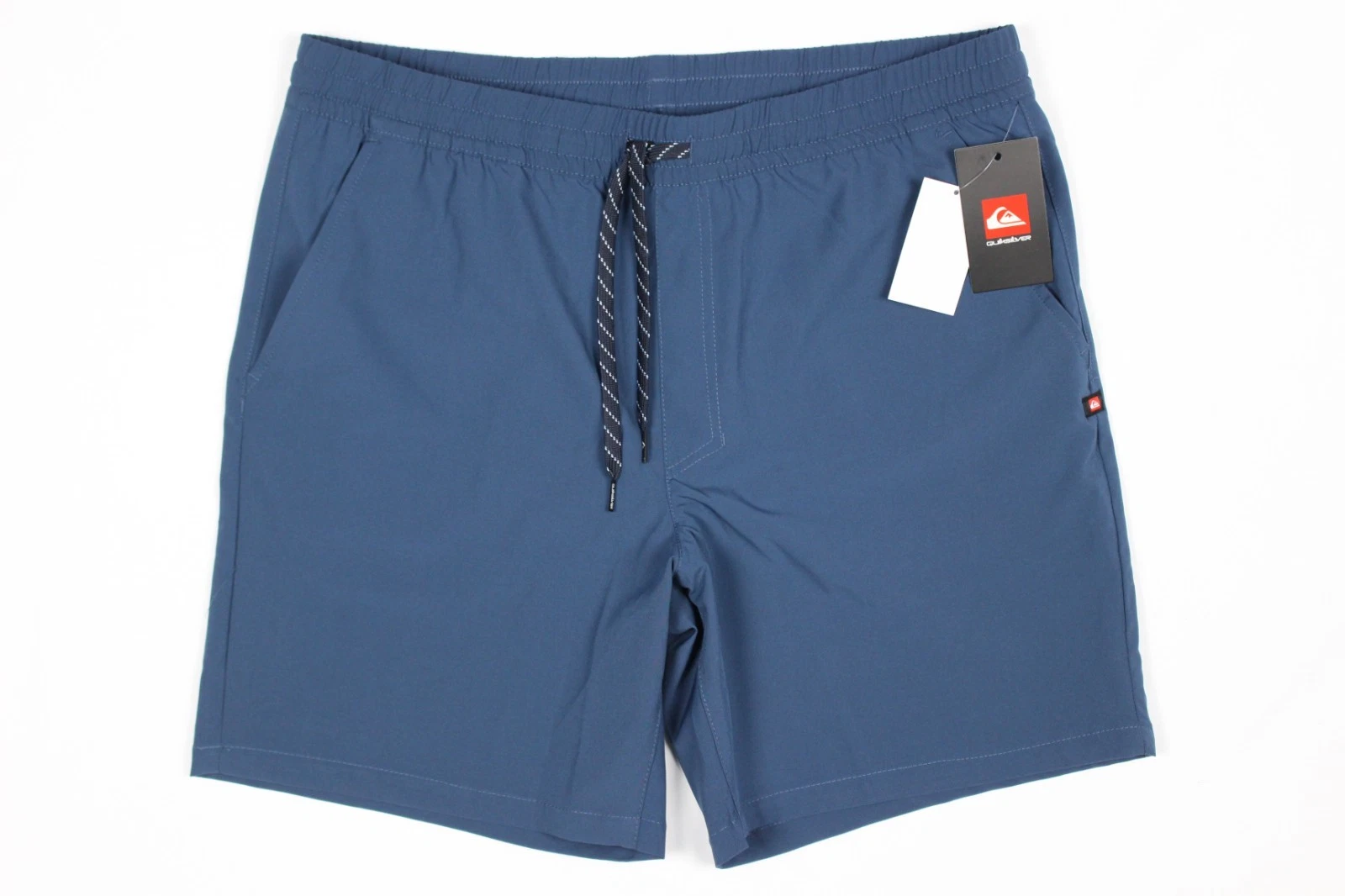 Quiksilver Men's Seaside Elastic Waist Hybrid Shorts Navy Blue