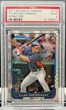 TYLER PASTORNICKY X-FRACTOR RC - 2012 Bowman Chrome #110 MLB Braves Rookie