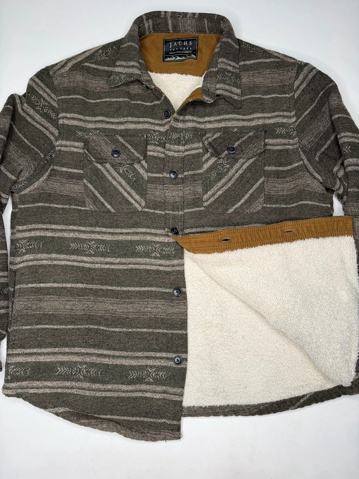 Chaqueta de Franela Jachs New York Mezcla de Lana Azteca Forrada Sherpa Navajo XL Foto 4 de 4