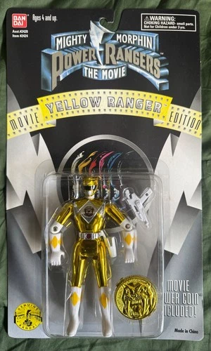 Mighty Morphin Power Rangers - Movie Edition: Yellow Ranger; Vintage 1995 NIB