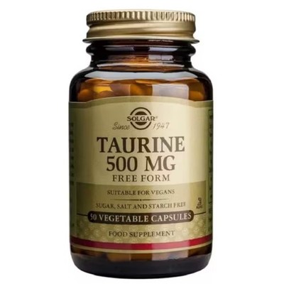 Taurin 500 mg 50 pflanzliche Kapseln Solgar