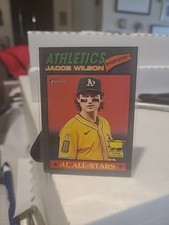 Jacob Wilson 2026 Topps Heritage Dark Gray Border Athletics #17