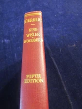1948  Hydraulics HB Book 5th Edition King Wisler Woodburn Engineering HC  M16B