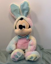 DISNEY Store Mickey Mouse BUNNY PLUSH EASTER 2025 Tie Dye NWT Bow Tie 18