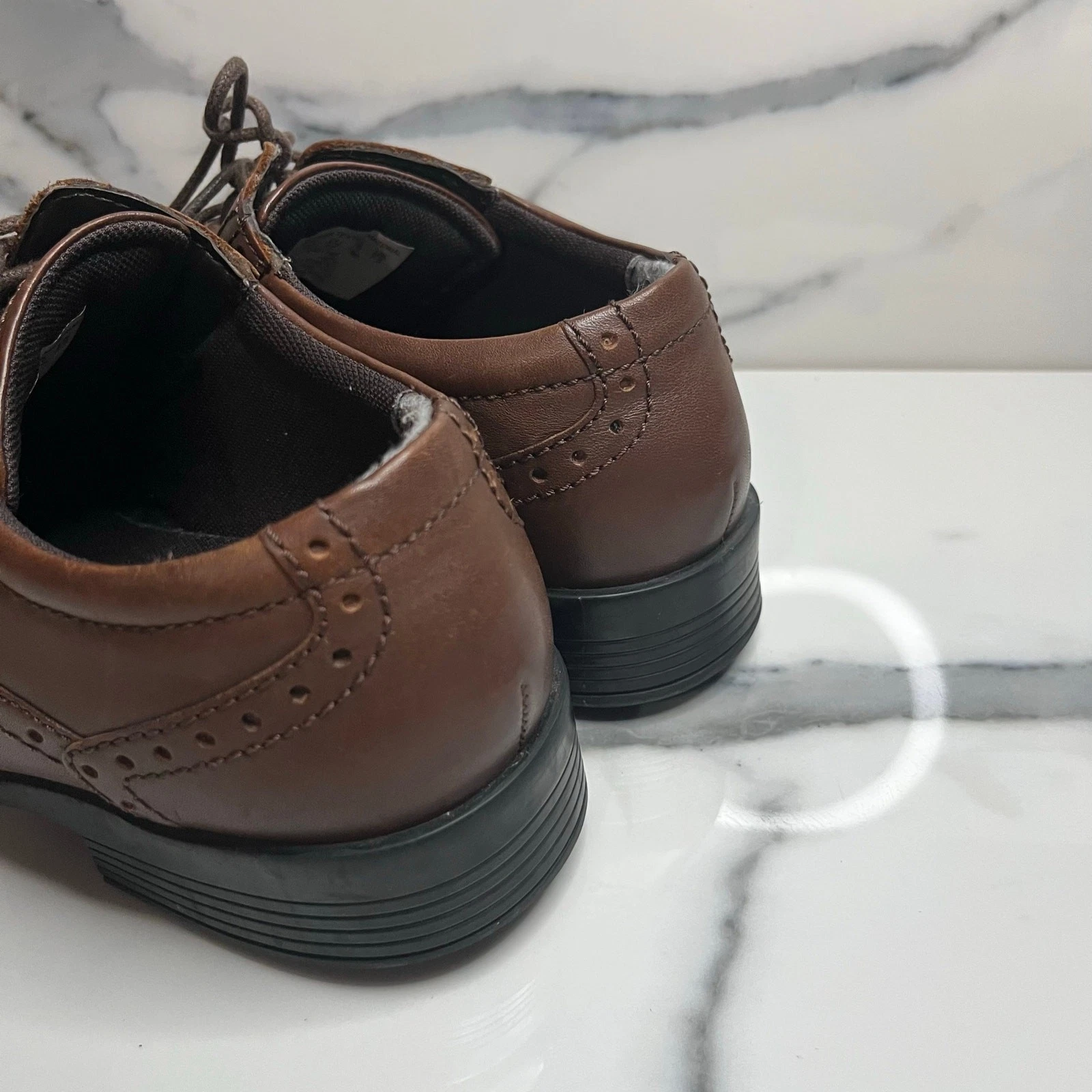 THOM BROWNE Thom McAn Scarpe eleganti Oxford classiche da uomo in pelle marrone bismark taglia 8 5