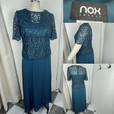 Nox Anabel Plus Size 1X / 2X  Dress. Teal Green, Lace. Wedding, Party, Formal