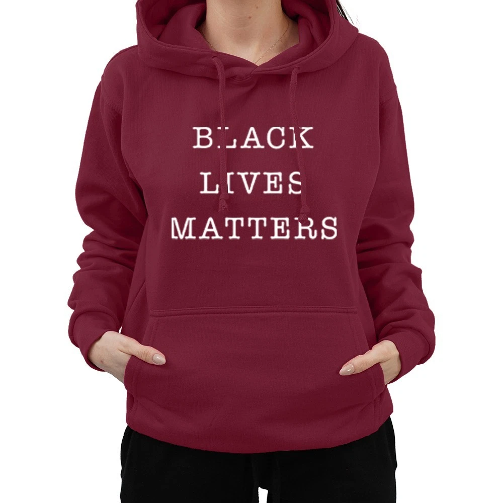 Black Lives Matter Peaceful Protest Message Anti Racism Typewriter Hoodie