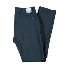 Greg Norman NEW Men  s Performance Flex Waistband Snap Button Pants Black 30x32