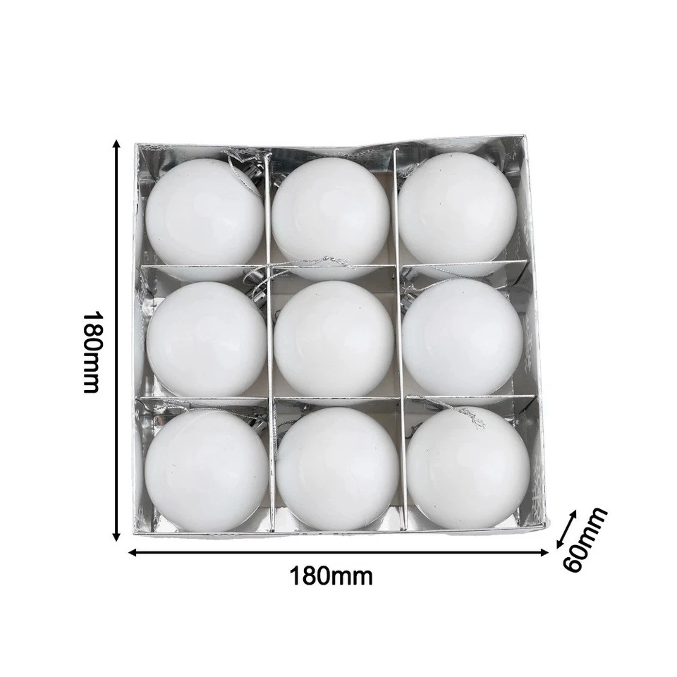 Christmas Bauble Xmas Tree Hanging PVC Lightweight Pearl Ball 6cm Party Ornament - Image 2 of 4