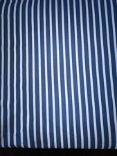 Sunbrella Shore Regatta Indoor/Outdoor Blue White Striped Fabric By the Yard 54"