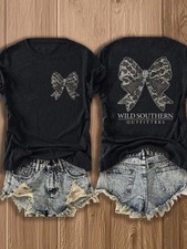 Ladies' Round-Neck Short Sleeve T-Shirt for Summer,Breathable Lightweight Fab