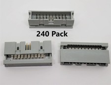 240-Pack, 16-Pin Male IDC Flat Ribbon Cable Box Header 2.54mm Pitch Connectors