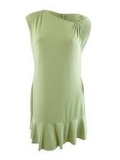Lauren Ralph Lauren Women's Asymmetrical Jersey Dress (10, Ranch Sage)