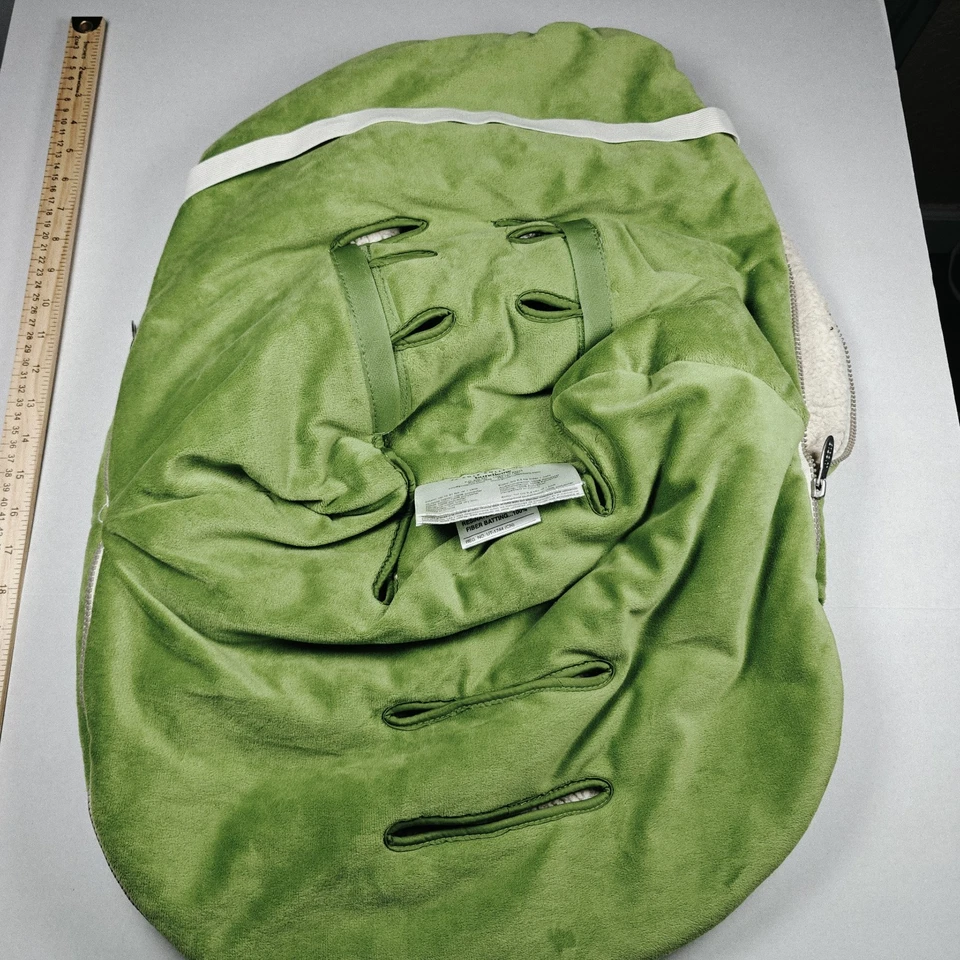 JJ Cole Bundle Me-Green Velour Sherpa Lined Infant/ Baby Up To 21 Lbs Or 1 Year - Image 3 of 4