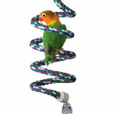 Colorful Bungee Bird Toy for Small Birds Parakeets Cockatiels Lovebirds 52 Inch