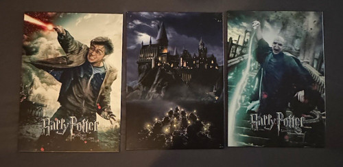 Displate Harry Potter Deathly Hallows Part 2 Matte Metal Poster Set Lot (3)