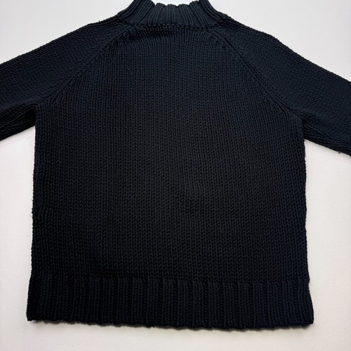 Gap Cardigan Sweater Boys XL Black Acrylic Cable Knit Long Sleeve Full Zip - Picture 6 of 12