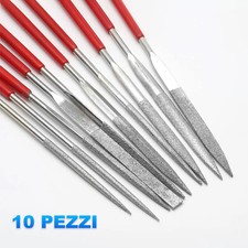 LIME DIAMANTATE SET DI LIME PER LAVORI DI PRECISIONE METALLO PLASTICA LEGNO 10PZ
