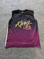 King 24 Kids Jersey  Basketball Shirt Size 16/18  by Quad Seven Purple Blk