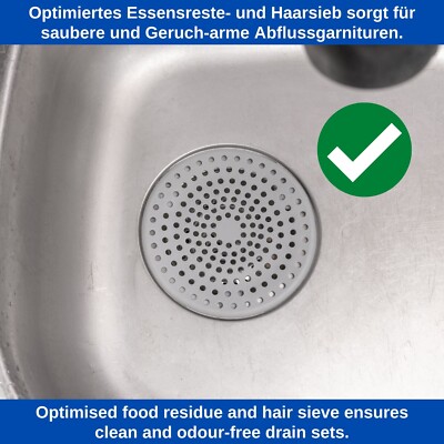 Hygie Rinse Abflusssieb – 2 Stück, Edelstahl, Pop-Up 3-in-1 Für Küchenspüle, Anti-Verstopfung