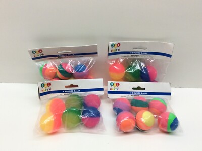 4 - Hi Bounce Balls Party Favor Multicolor 6 Pack