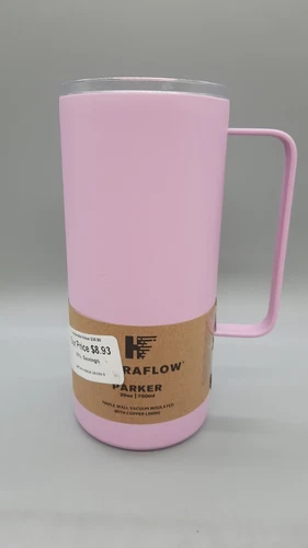 HYDRAFLOW Parker Tumbler Handle Mug 25 Oz Triple Wall Vacuum Insulated , NEW!!