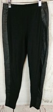 H M Womens 6 Size Medium Black Leggings Faux Leather Skinny Pants