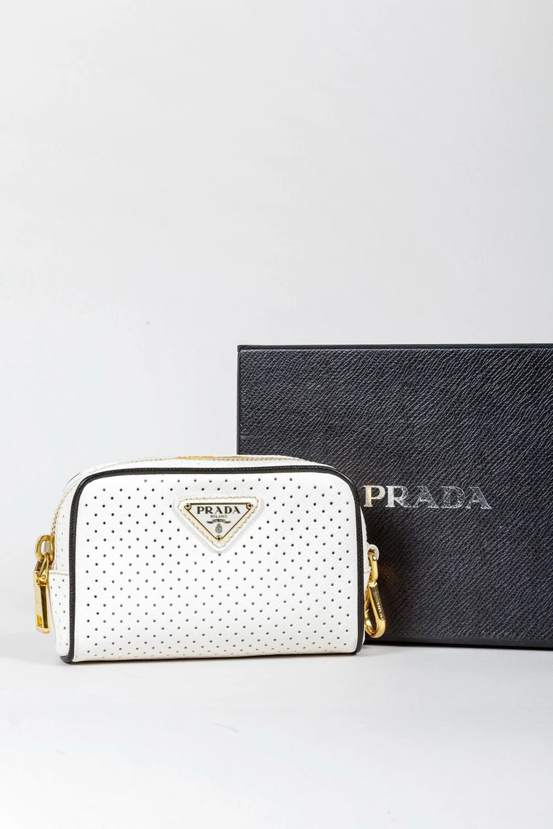 Prada pouch leather sale