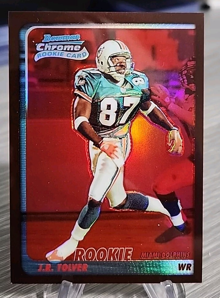 J.R. Tolver 2003 Bowman Chrome Red Refractor /235 Rookie #157 Miami Dolphins RC