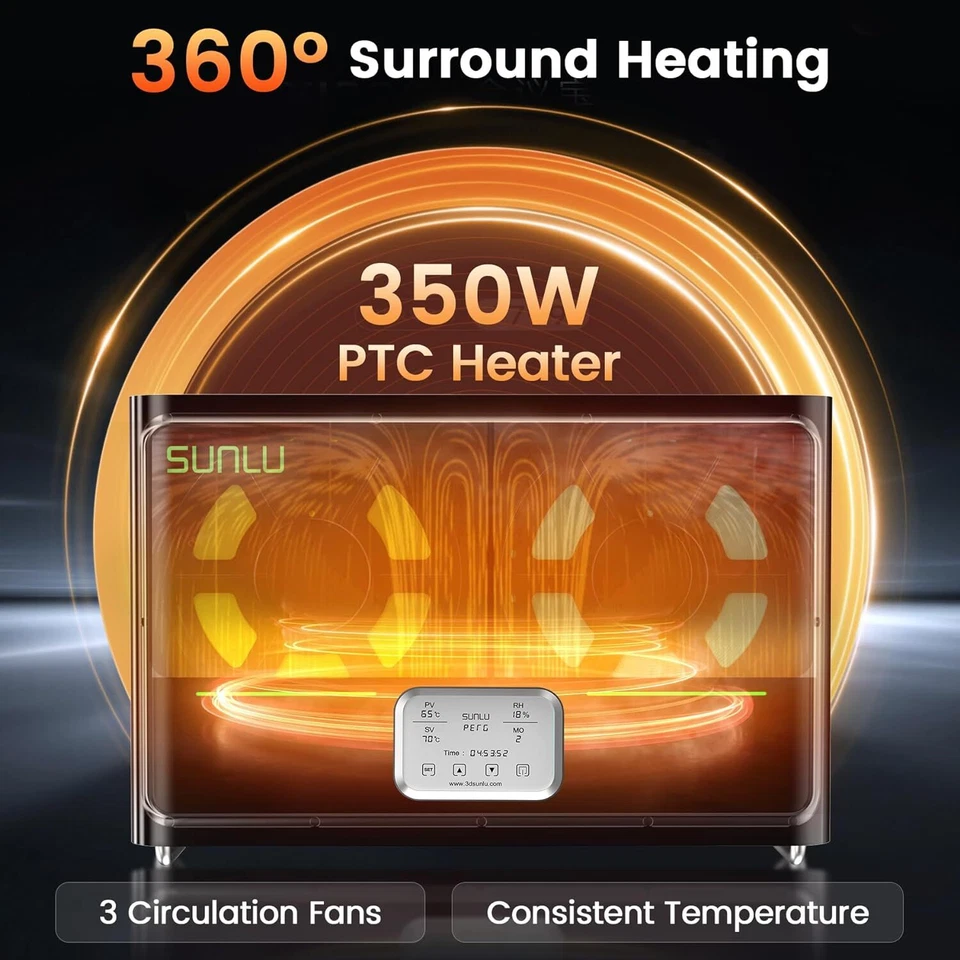 SUNLU 3D Filament Dryer S4 Temperature Balance LCD Display Hold 4*1KG Spool ABS - Image 4 of 4
