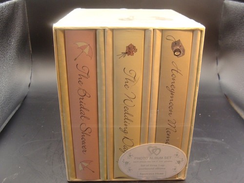 Sheffield Home Set Of 3 Wedding Album Set. Shower ~ Wedding ~ Honeymoon ~ VGC ~ - Picture 7 of 10