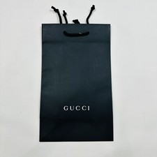 Gucci Authentic Black Shopping Paper Bag Gift Tote Medium 15  X9  X5.5  