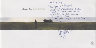 NICCOLO FABI - SELTENE CD AUS DEM KATALOG MIT AUTOGRAMM '' DIE PFLEGE DER ZEIT ''