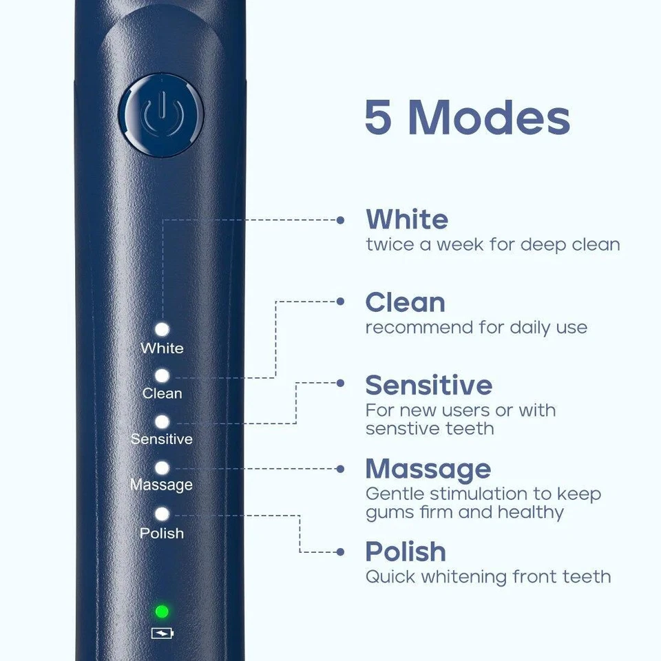 Seago Sonic Electric Toothbrush Two-engines Magnetic Core Oral Care Smart Adult - Image 2 of 4
