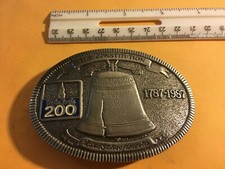 Vintage 1787-1987 200th Anniversary We The People USA Texoma Brass Belt Buckle