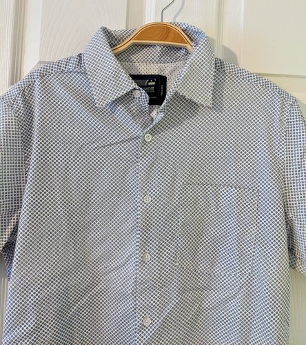 Monument Clothing Co. Button Up Shirt M Short Sleeve Blue Small Sun Print NWOT - Picture 2 of 7