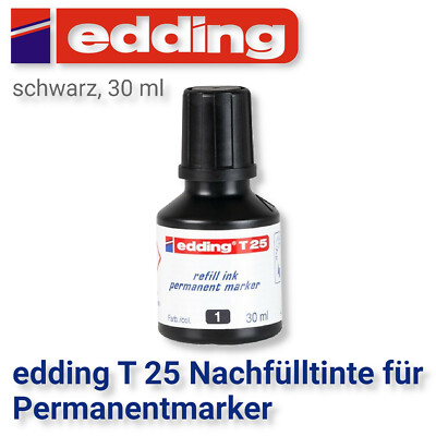 edding T 25 Nachfülltinte Permanentmarker schwarz T25 refill ink 3000 400 3300