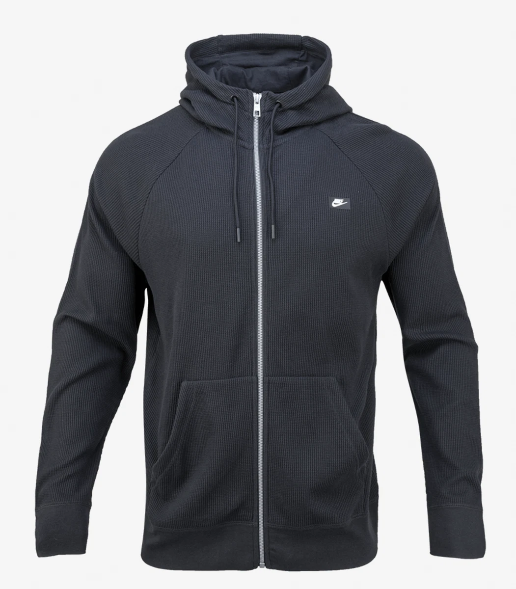 Nike Men AS M NSW FZ Waffle L S Black Casual Hoodie Top Shirts Jersey AR2261 010
