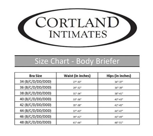 Figura Completa Rago Cortland Intimates Cuerpo Briefer - Estilo 8620 Talla 38C - Negro - Imagen 4 de 4