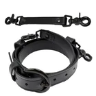 Perfect Fit Leather Firefighter Radio Strap Anti-Sway Holder Bundle Black Snaps