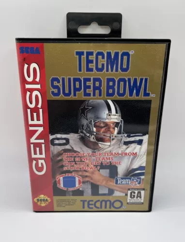 Tecmo Super Bowl - Sega Genesis - Complete In Box CIB W/ Manual Clean And Tested