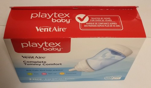Playtex Baby Vent Aire 3 Pack Complete Tummy Comfort baby bottles NEW - Picture 7 of 8
