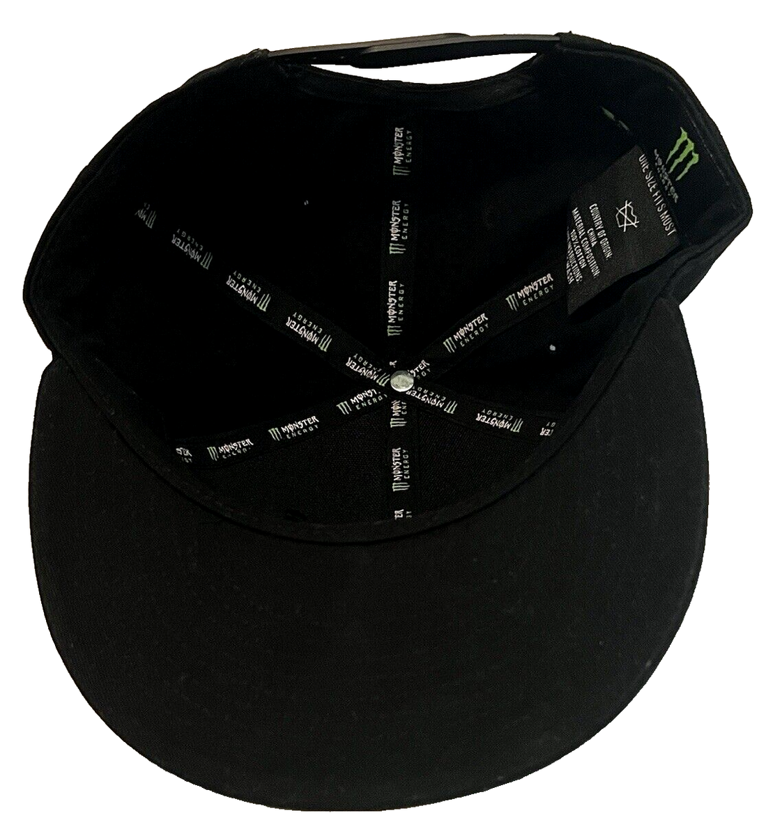 Monster Energy Drink Hat Snapback Adjustable Flat Bill Black